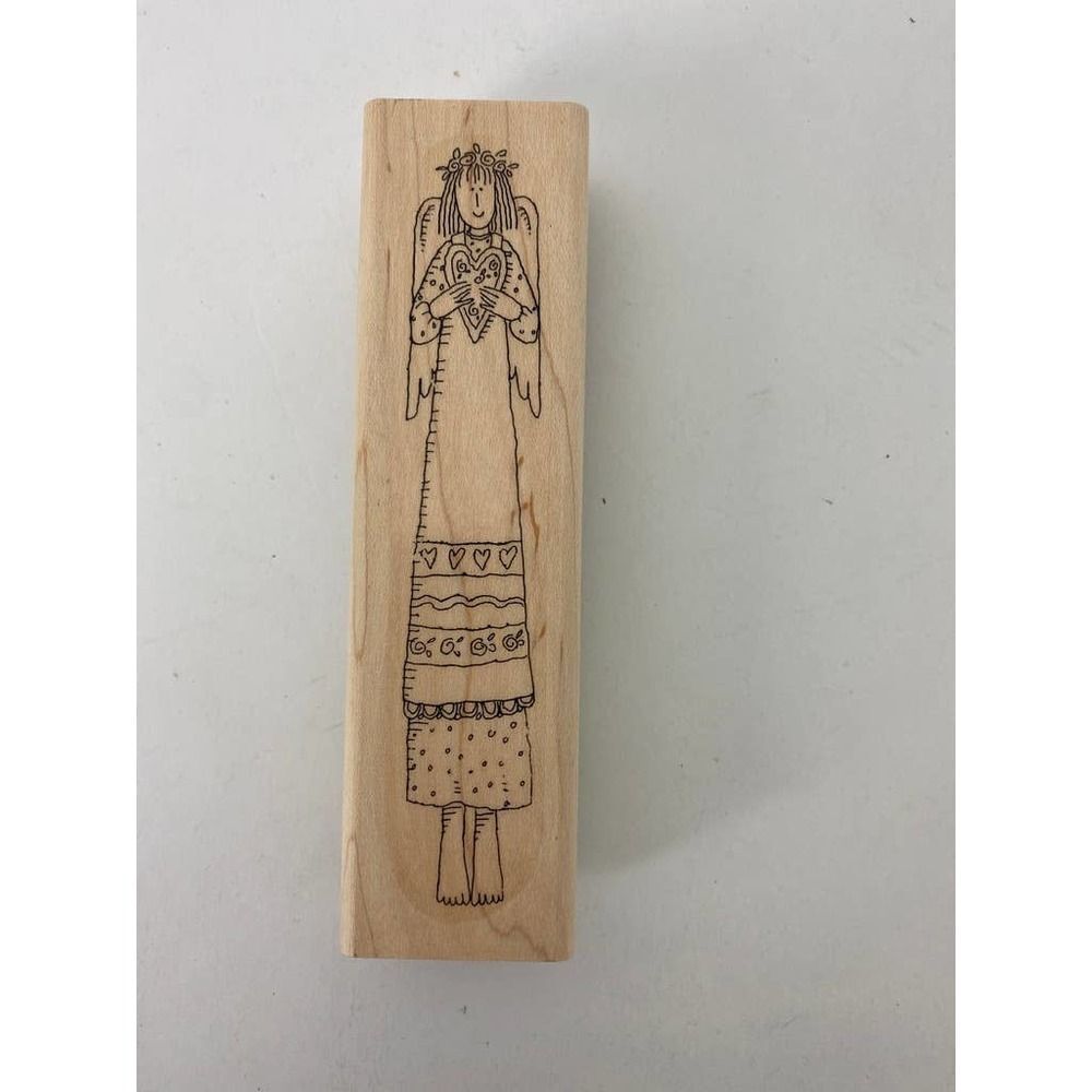 Vintage stamp for scrapbooking, card making, Christmas Holiday - Angel Stamp